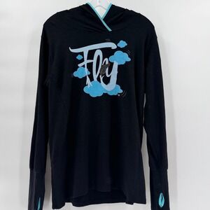 RAW THREADS Dumbo Double Dare Hoodie 19.3 Disneyland Running Black Size XL